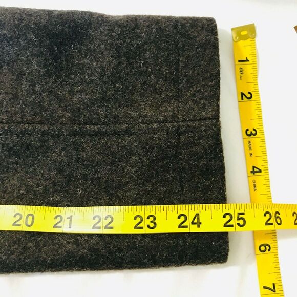 London Fog Wool Pea Coat Jacket Brown Lined M 40 42 Unisex - Picture 9 of 12